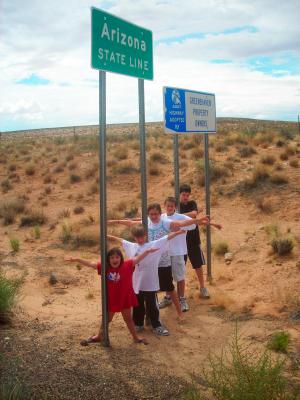 One foot in Arizona and the other in Utah