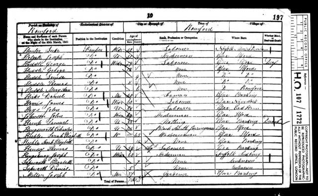 1851 Census, probably Daniel Hicks 1851 Census, probably Daniel Hicks