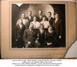 Wallace Hamblin and Ida Minerva Rollins Family