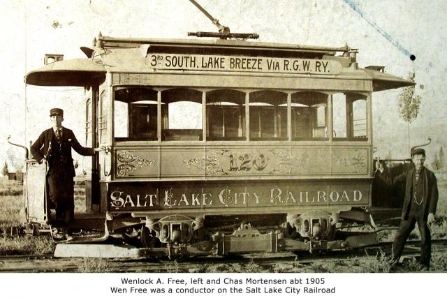 Wenlock Ammon Free, conductor on Salt Lake City Railroad