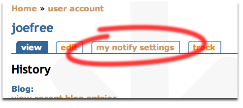 image of notify tab